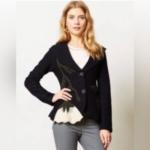 Anthropologie Rosie Neira Boiled Wool Jacket